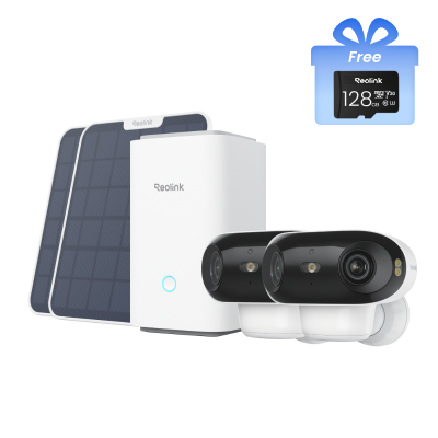 Reolink Home Hub with Argus 4 Pro – 2 kaamera komplekt (valge, + tasuta 128GB microSD-kaart)