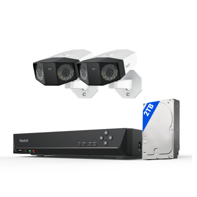 Reolink NVR+Duo 3 PoE Bundle – RLN8-410 (2TB HDD)*1 + Duo 3 PoE*2