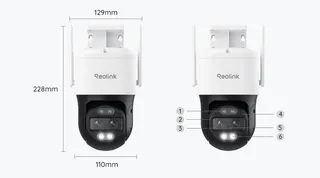 Reolink TrackMix Wired LTE – 2K kahe objektiiviga pööratav kaamera (4G LTE + Ethernet)
