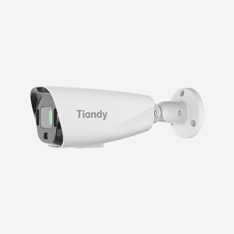 Tiandy TC-C388V 4LHA-28 – 8MP 4K AI Bullet-kaamera, 1/1.8-tollise sensoriga, F1.0 objektiiviga, punase/sinise hoiatus tulega, näotuvastuse ja tulekahju tuvastusega