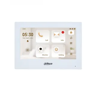 Dahua VTH2621GW-WP IP video-fonosüsteemi Lite seeria monitor valge • 7" 1024x600 12VDC/48VPoE Wi-FI