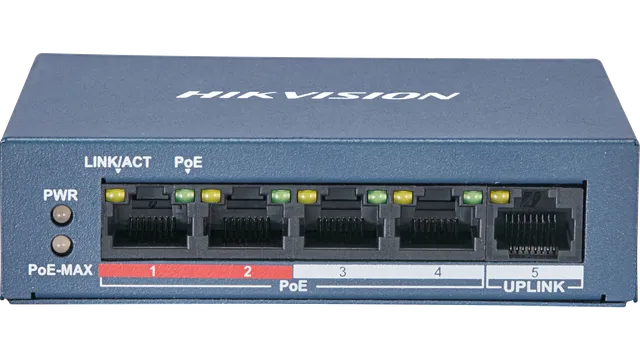Switch DS-3E0105P-E/M/B 4-Port Fast Ethernet Unmanaged POE | kaameramaailm.ee Switch DS-3E0105P-E/M/B 4-Port Fast Ethernet Unmanaged POE