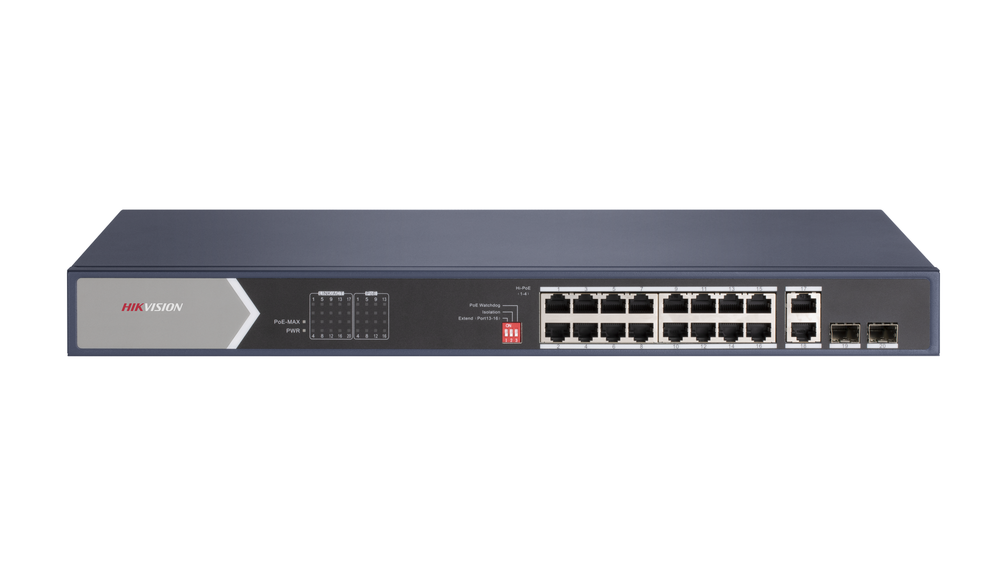 Switch DS-3E0520HP-E 16-port 1000Mbps PoE