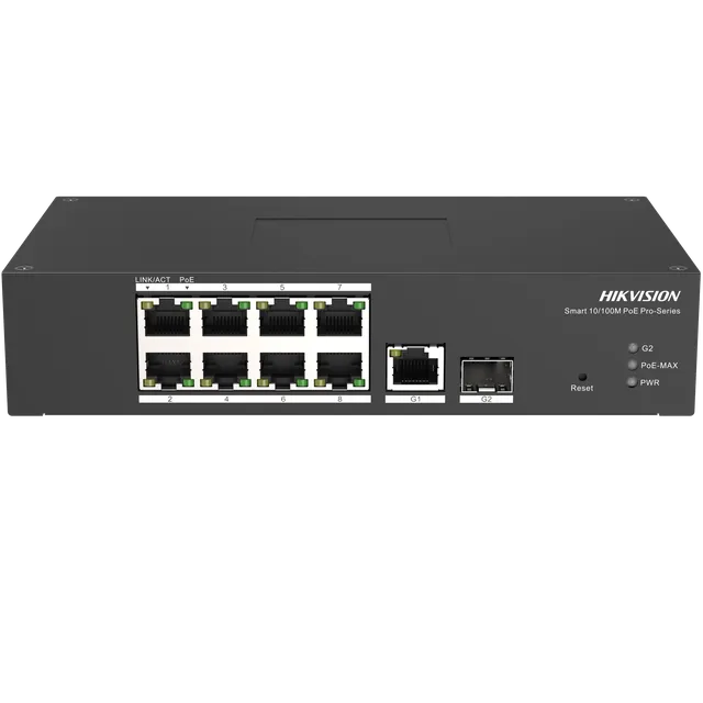 Switch DS-3T1310P-SI/HS 8-porti 10/100Mbps PoE | kaameramaailm.ee Switch DS-3T1310P-SI/HS 8-porti 10/100Mbps PoE