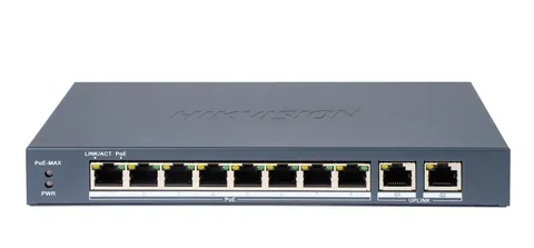 Switch DS-3E0310P-E/M(B) PoE 8 porti Fast Ethernet Unmanaged