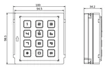 Koodpaneel DS-KD-K RS-485 must (2/2)