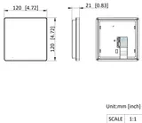 Fono monitor DS-KH6110-WE1 KH61 4.3" puutetundlik valge (4/4)