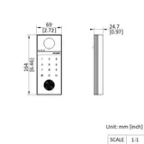 IP kutsepaneel DS-KV6124-WBE1 4MP kaardilugeja + PIN väli must (4/4)
