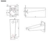 Seina kronstein radarile DS-1701ZJ/HWB valge (2/2)