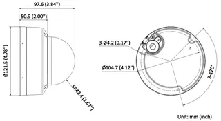 IP kaamera DS-2CD2186G2H-ISU 8MP f2.8mm kuppel valge