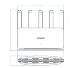 Ruuter DS-3WR30X-V AX3000 Dual band Gigabit WiFi 6 must (3/3)
