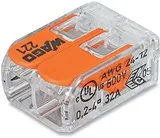 Liitmik 221-412 2x0.14-4mm² läbipaistev/oranž (1/2)