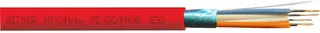 Varjestatud tulekindel kaabel HTKSHekw FE180/PH90 E90 2x2x1.0mm Cca-s1b d2 a1 punane 100m