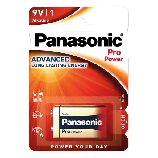 Patarei Panasonic 6LF22 6LR61 9V "koroona" Alkaline