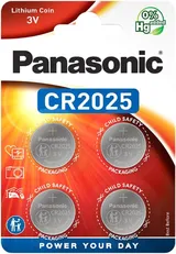 Patarei Panasonic CR2025 Liitium 3V 4tk (1/2)