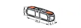 Liitmik 221-2411 450V 2x0.2-4mm² läbipaistev/oranž (5/6)