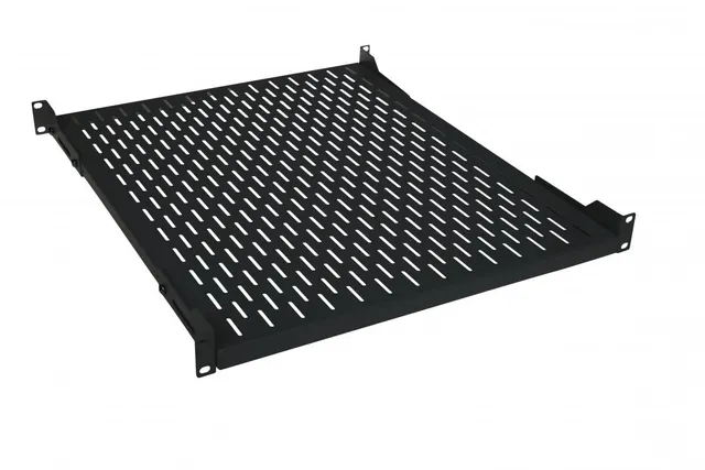 Riiul Racki 19" kapile 1U 350mm max 80kg must | kaameramaailm.ee Riiul Racki 19" kapile 1U 350mm max 80kg must