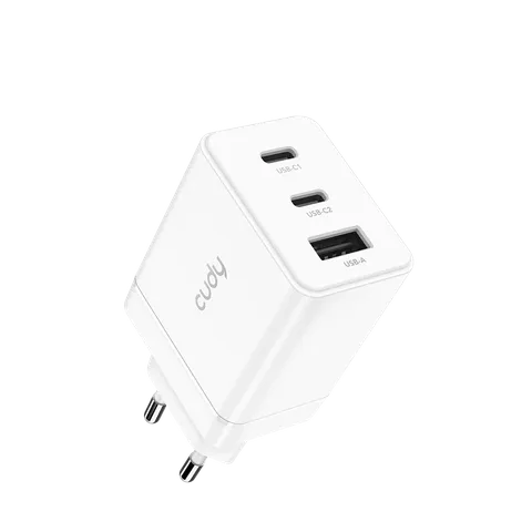 Laadija CH67 1.0 GaN 67W 3-porti valge