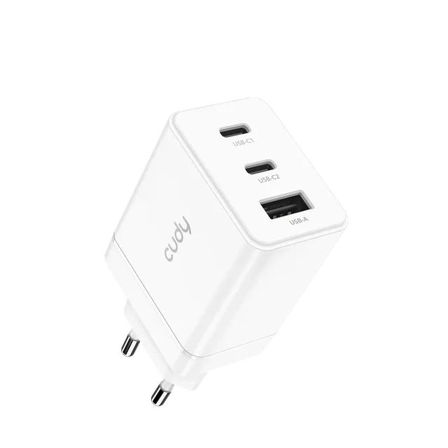 Laadija CH67 1.0 GaN 67W 3-porti valge | kaameramaailm.ee Laadija CH67 1.0 GaN 67W 3-porti valge