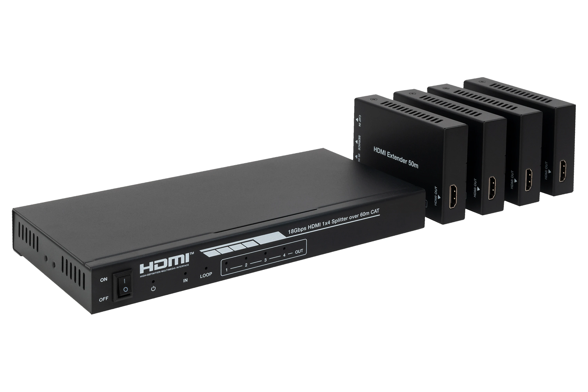 HDMI jagaja FO-22CAT4 1x4 CAT 6/6a/7