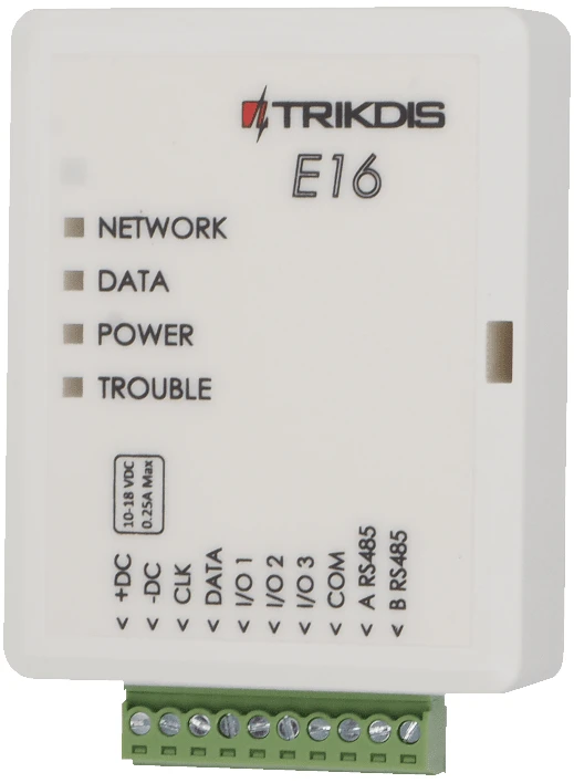 Ethernet kommunikaator E16 3 universaalset sisend-/väljundklemmi (I/O)