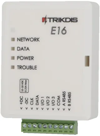 Ethernet kommunikaator E16 3 universaalset sisend-/väljundklemmi (I/O)