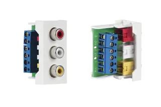 1/2 ühenduspaneel WP‑43R 3×RCA 225×45×333mm