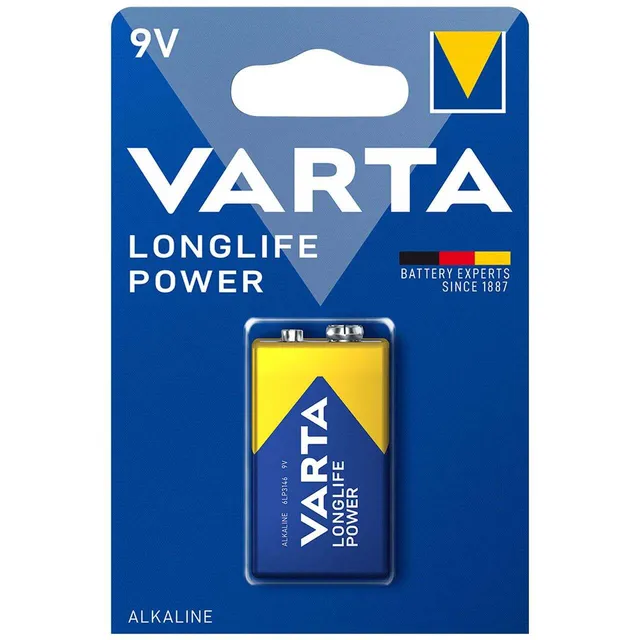 Patarei VARTA Long Life Power "koroona"9V 1tk | kaameramaailm.ee Patarei VARTA Long Life Power "koroona"9V 1tk