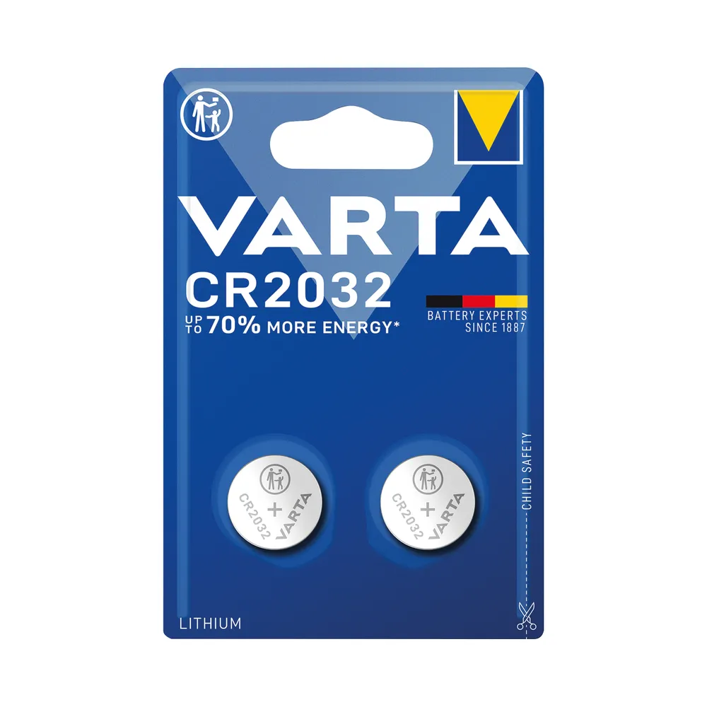 Patarei VARTA Long Life CR2032 nööp 3V 2tk
