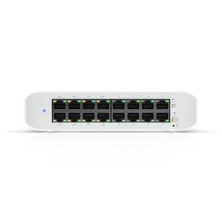 Ubiquiti USW-Lite-16-PoE UniFi manageeritav switch • 16 porti (8 PoE+, 45 W) • 19" rack 1U