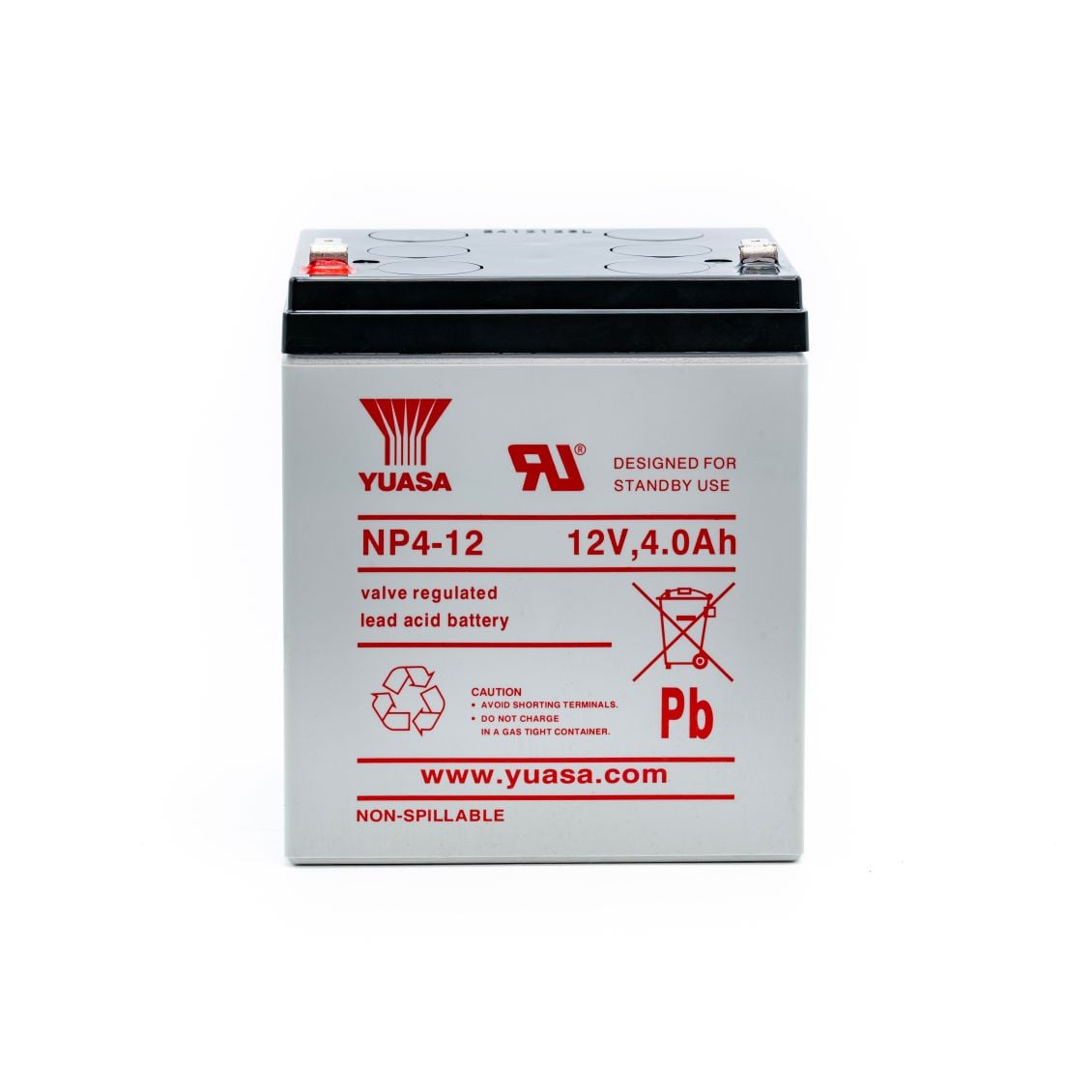 Aku NP4-12 12V 4Ah kitsas klemm