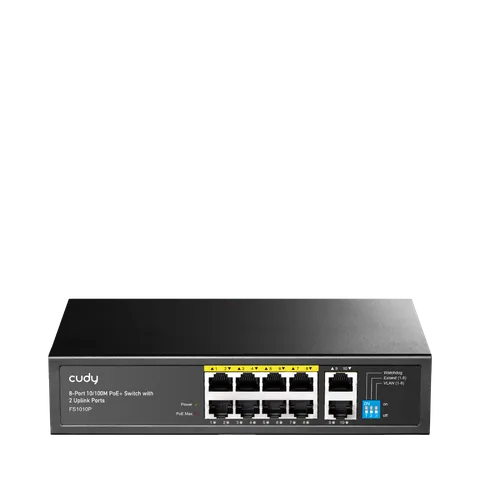 Switch FS1010P 8-porti 10/100Mbps PoE+