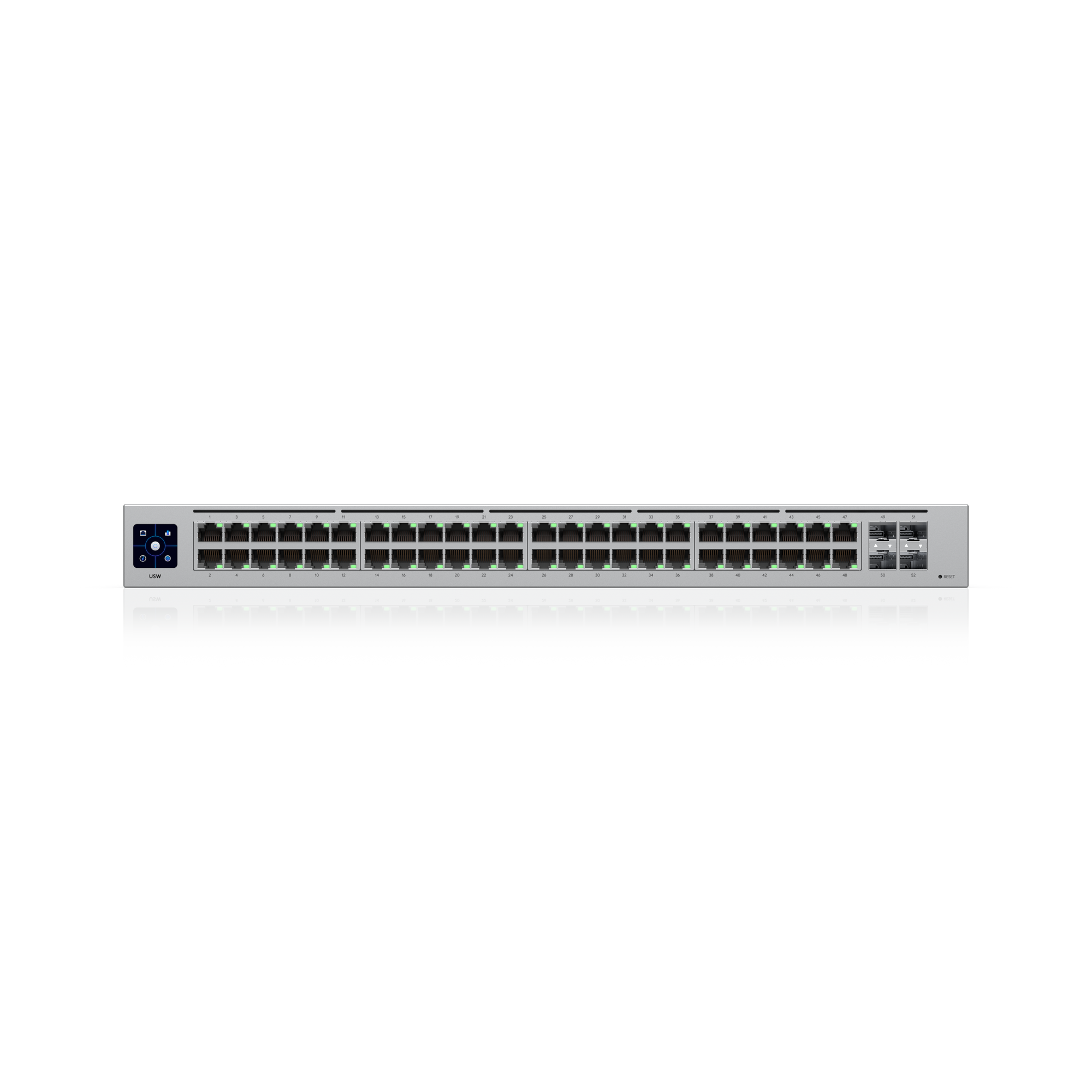 Ubiquiti USW-48 UniFi manageeritav switch • 48 GbE porti + 4 SFP • ilma PoE-ta • 19" rack 1U