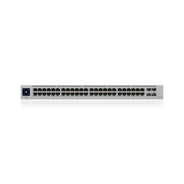 Ubiquiti USW-48 UniFi manageeritav switch • 48 GbE porti + 4 SFP • ilma PoE-ta • 19" rack 1U | kaameramaailm.ee Ubiquiti USW-48 UniFi manageeritav switch • 48 GbE porti + 4 SFP • ilma PoE-ta • 19" rack 1U
