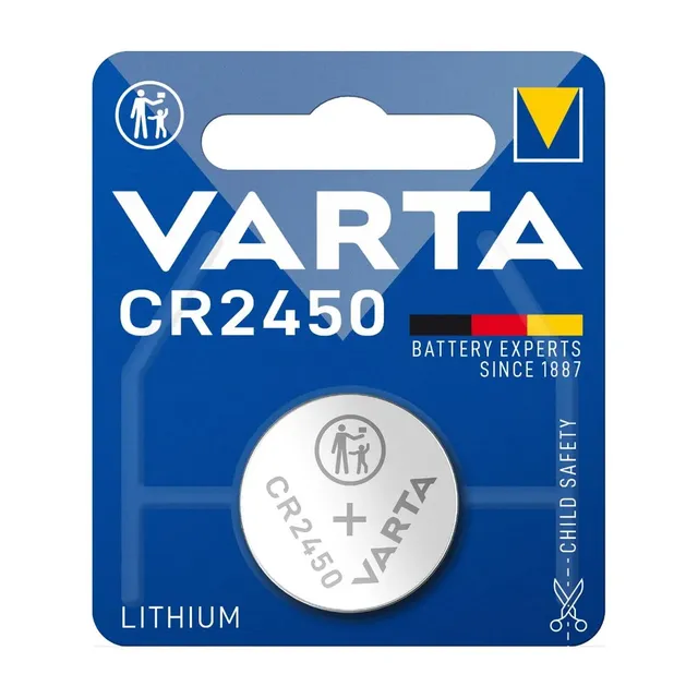 Patarei VARTA CR2450 Liitium 3V 610mAh 1tk | kaameramaailm.ee Patarei VARTA CR2450 Liitium 3V 610mAh 1tk