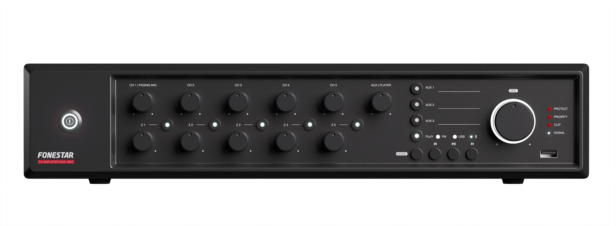 Võimendi MAX-480Z multi-zone Class D 24V 480W must