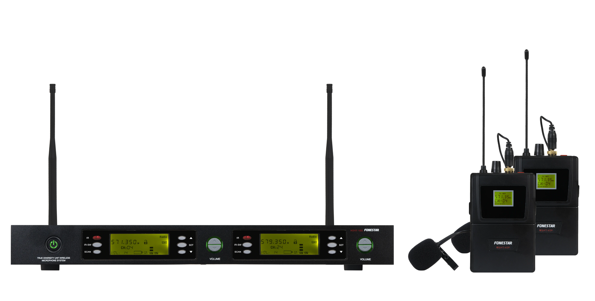 Topelt UHFmikrofon MSH-892-631 vööpakiga 631-645mHz