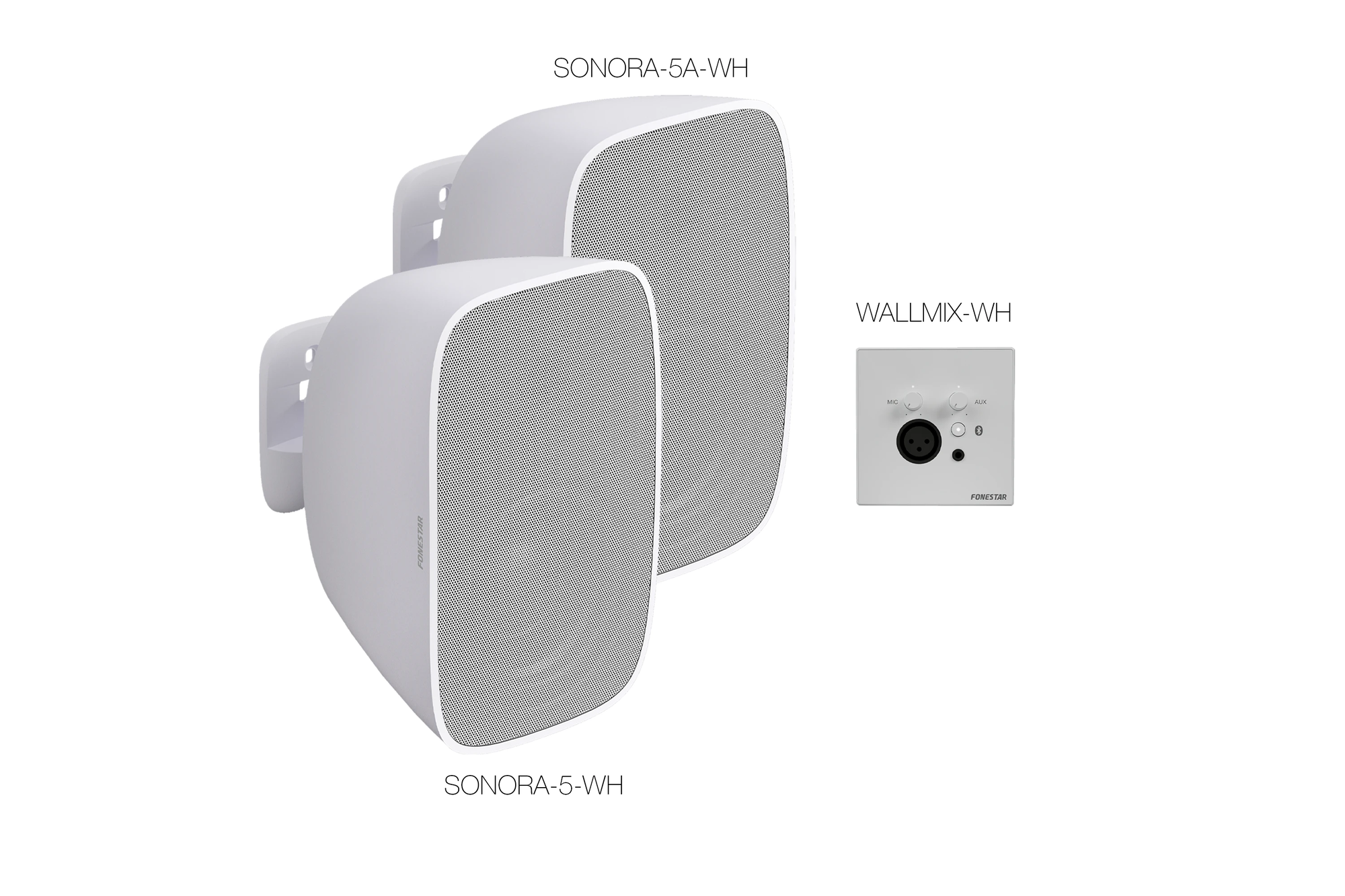 Kõlar SONORA-WM5-WH pinnapealne 25+25W RMS valge