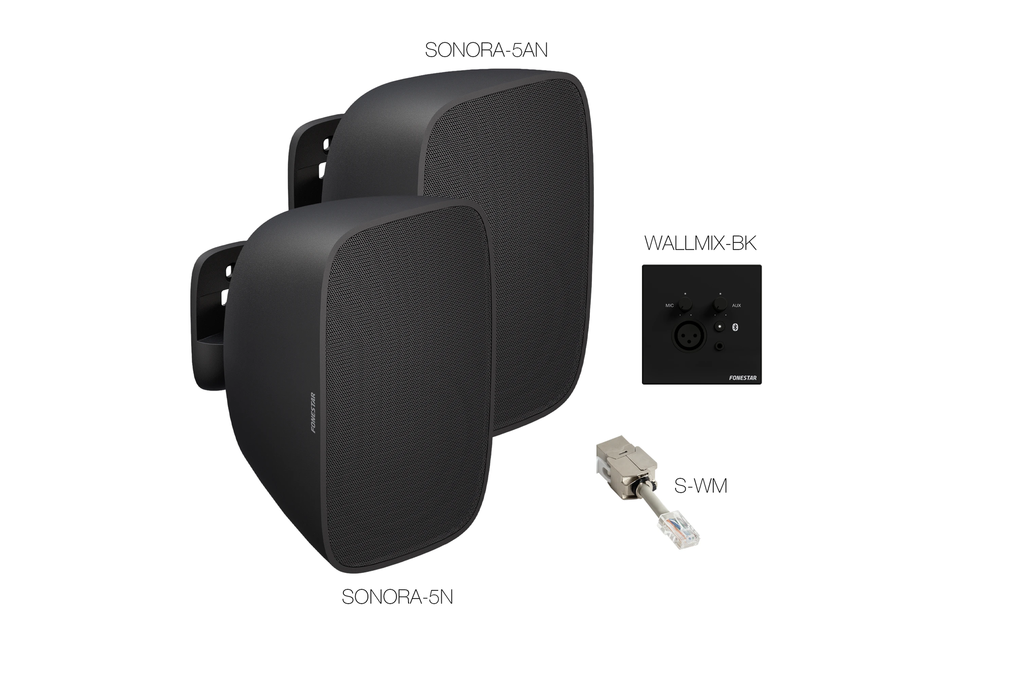 Kõlar SONORA-WM5-BK pinnapealne 25+25W RMS must