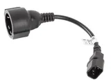 Toiteadapter CA-C14E-10CC-0018-BK C14 Schuko(F) 20cm must (3/3)