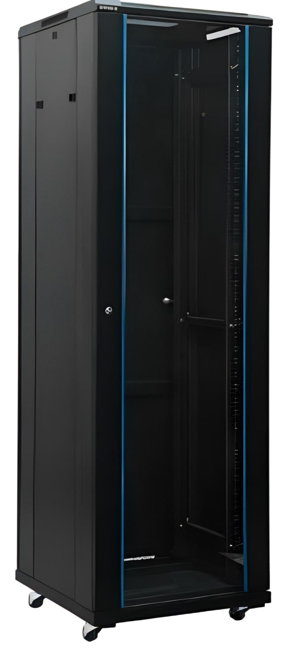 Võrgukapp A2-6642B 19'' 42U 600x600x2055mm eraldiseisev kokku panemata IP20 must