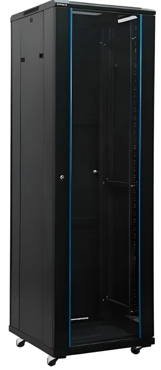 Võrgukapp A2-6642B 19'' 42U 600x600x2055mm eraldiseisev kokku panemata IP20 must
