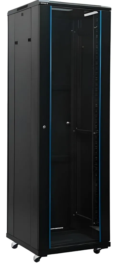 Võrgukapp A2-6642B 19'' 42U 600x600x2055mm eraldiseisev kokku panemata IP20 must