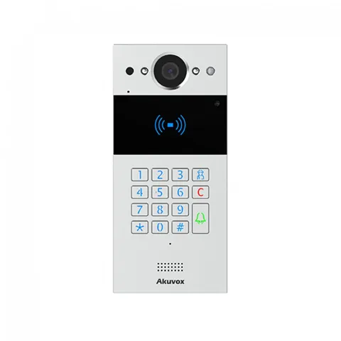 SIP videofono R20K-Silver-On-Wall-V3.0 2MP RFID PIN sõrmistik PoE hõbedane