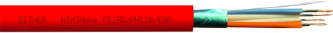 Varjestatud tulekindel kaabel HTKSHekw FE180/PH120 E90 1x2x1.0 Cca-s1b d2 a1 punane 100m