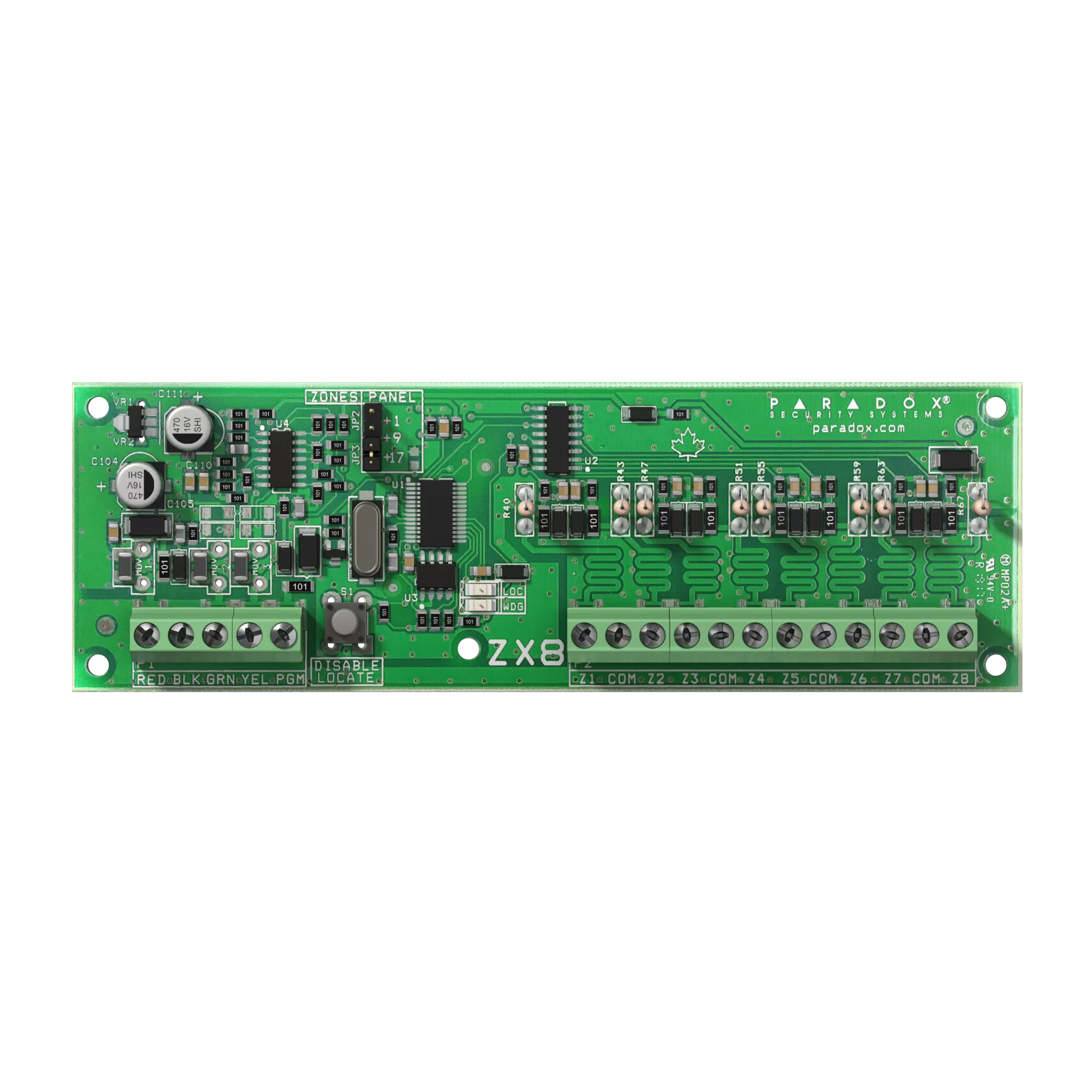 Paradox ZX8 EVO/SP/MG 8 tsooni + 1 PGM laiendusmoodul