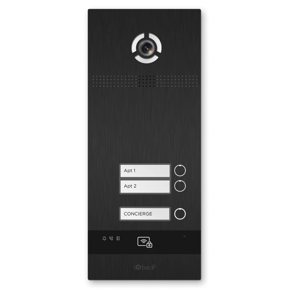 BI-02FBI fono kutsepaneel kahe nupuga, must, BAS-IP
