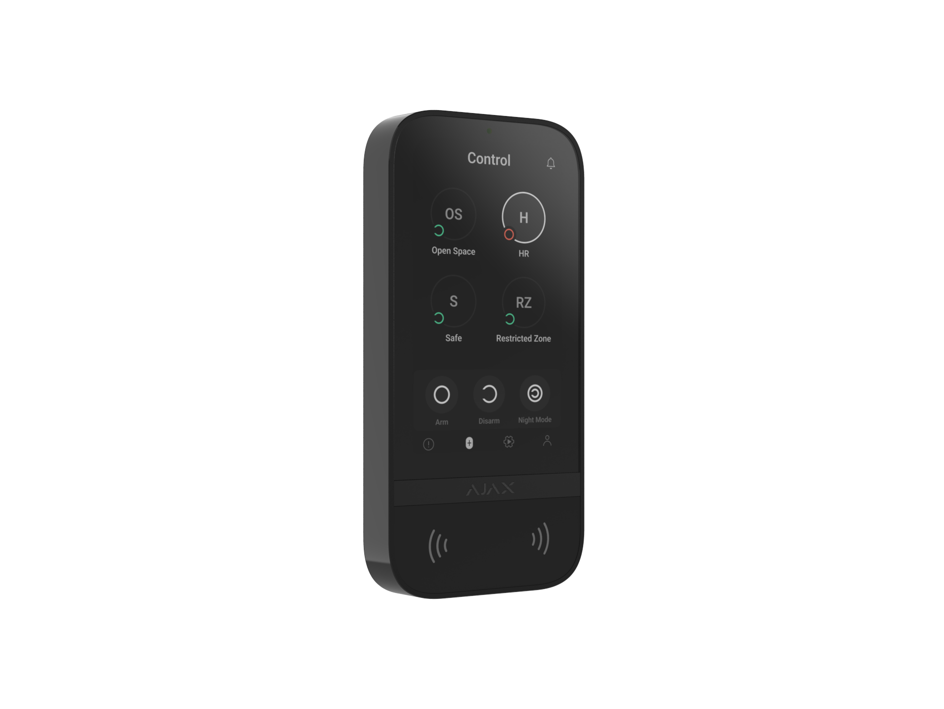 Ajax Keypad Touchscreen klaviatuur, must