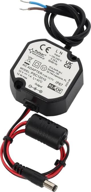 12V 1A toiteplokk, IP67, Pulsar