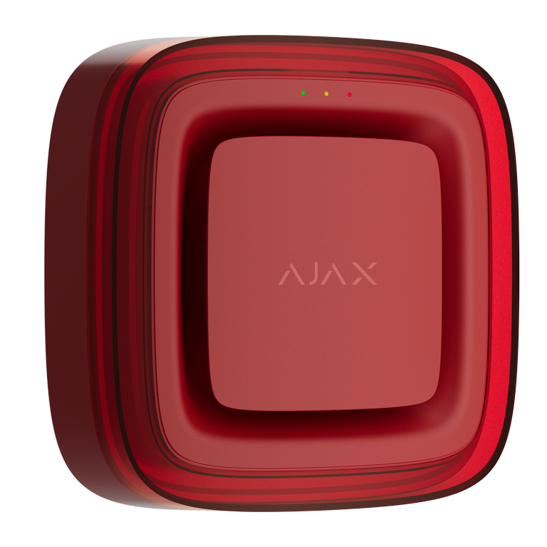 Ajax EN54 FireProtect (Sounder/VAD) juhtmevaba sireen vilkuriga, punane